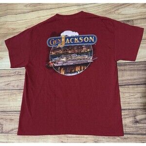 Adult XL General Jackson Showboat T-Shirt Cruising With The Captain Shirt Red